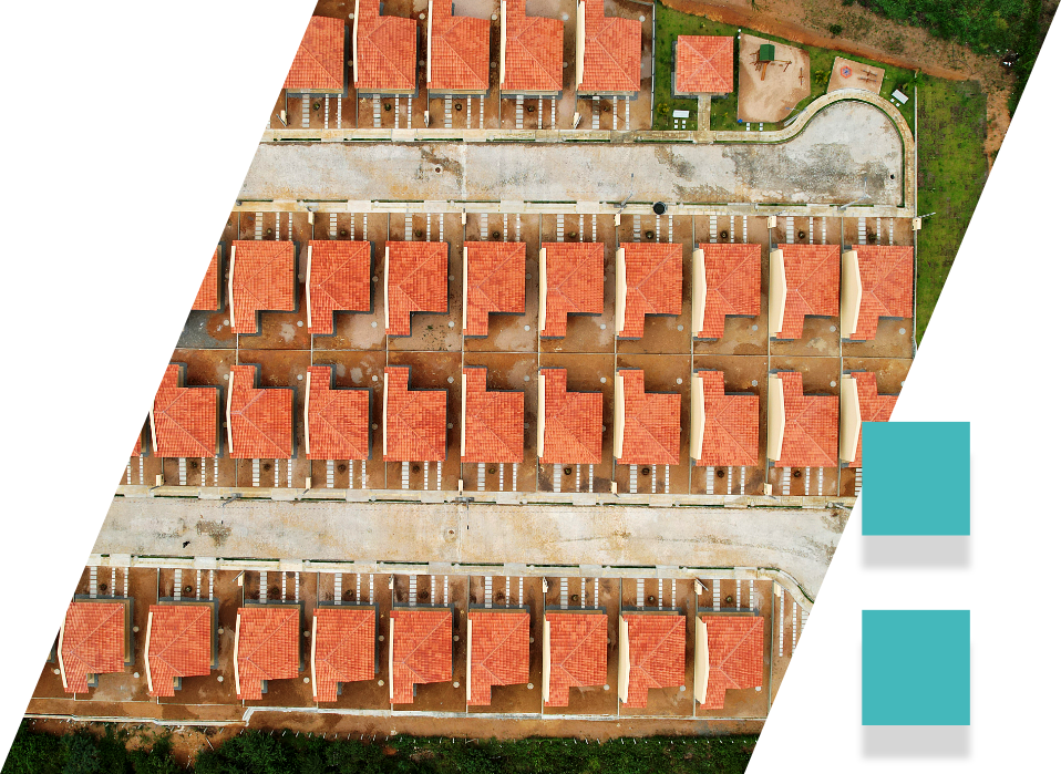 Loteamento do minha casa minha vida visto de cima