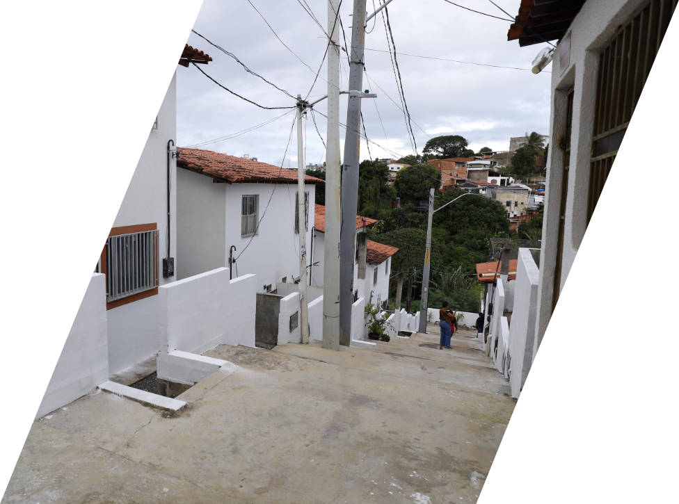 Imagem de casas de lado