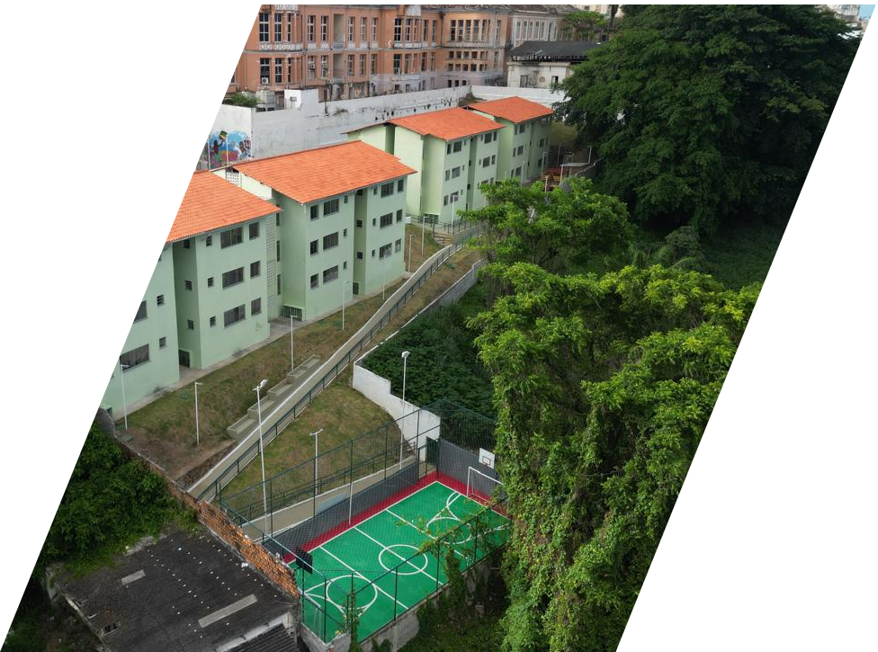 Imagem de casas de lado